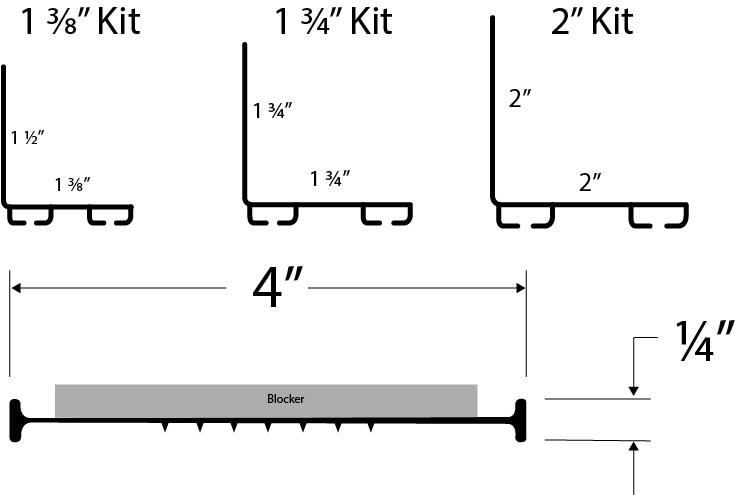 rodentBLOCK Garage Door Replacement Kit With Xcluder Size Examples